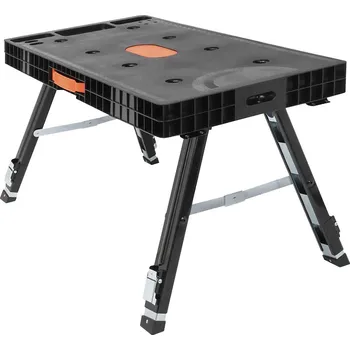 Dílenský stůl kaiserkraft Skládací dílenský stůl 5 v 1 1040 x 740 x 520 / 660 / 800 mm Černá