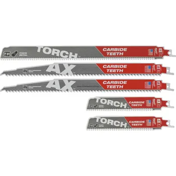 Příslušenství k pile MILWAUKEE Sada karbidových pilových plátků SAWZALL- 5ks (49222206)