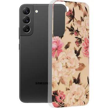 Pouzdro na mobilní telefon Kryt Samsung Galaxy S22 Plus Techsuit - Marble Series - Mary Berry Nude
