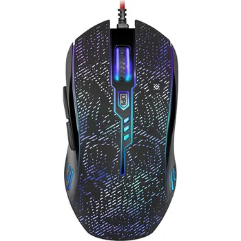Myš Defender Myš OverLord GM-890, 3200DPI, optická, 6tl., 1 kolečko, drátová USB, černá, herní, RGB 52890