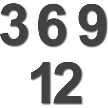 Hodiny Pelisport Číslice do hodin 2 černá barva