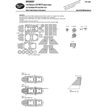 Plastikový model 1/72 Mask F-4E Phantom II ADVANCED (FINEM)