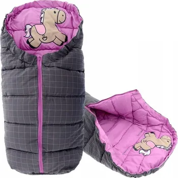 Spacák Dětský spací pytel HORSE GREY-PURPLE fialová 90 cm