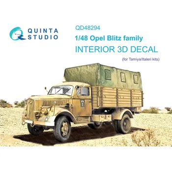 Plastikový model 1/48 Opel Blitz family 3D-Printed & col.Interior