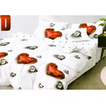 Beilai 7-dílné 3D Povlečení bílé srdce 01 Barva: Bílá, rozměr: 140x200 + 70x90 + 40x50