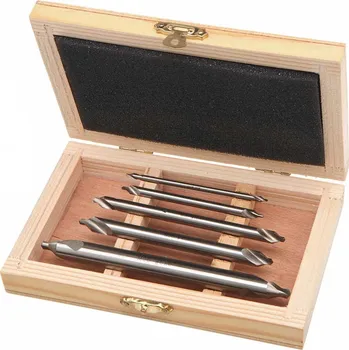 Příslušenstí k soustruhu Extra dlouhé středící vrtáky (navrtáváky) pro soustruh, HSS - 5% Cobalt,  1 - 5 mm, sada 5 dílů (TrueTech)