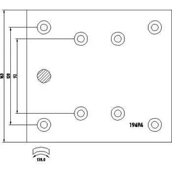 Brzdová čelist Sada brzdoveho oblozeni, bubnova brzda LUMAG 19494 00 101 10