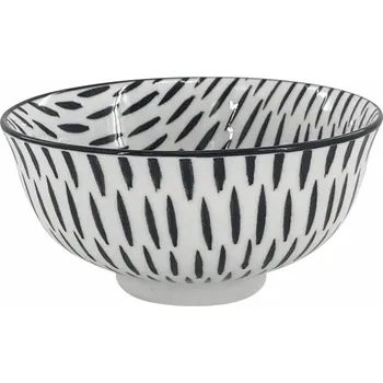 by inspire BLACKLINE Miska 260 ml bílá/černé čárky