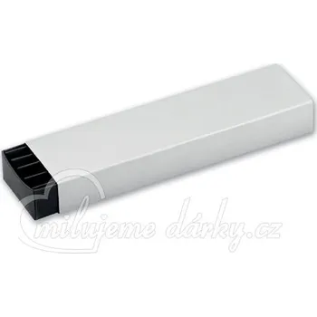 Dárková krabička SABINA, papírová krabička na 1 nebo 2 pera, stříbrná, 1 ks