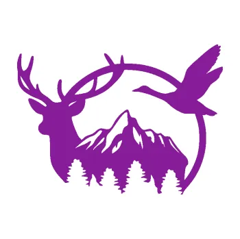 Polep vozidla SAMOLEPKA Myslivost 002 levá lesní zvěř (14 - fialová) NA AUTO, NÁLEPKA, FÓLIE, POLEP, TUNING, VLASTNÍ TEXT, TISK, AUTOSAMOLEPKY.cz, POLEPY, OBRÁZEK, LOGO, SAMOLEPKY