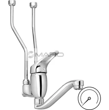 Vodovodní baterie Slovarm Baterie dřezová nástěnná beztlaková BE.1845.AA1 páková, ramínko 200 mm, chrom, 480286