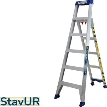 Železářství Werner LEANSAFE X3 Hliníkové multifunkční schůdky – 6+4 stupně