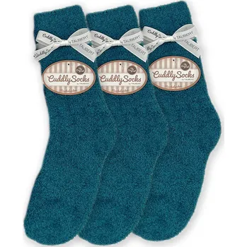 Dámské ponožky SMOOTH luxusní dárkově balené žinilkové jednobarevné ponožky Taubert UNI petrolejová