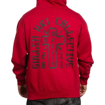 Pánská mikina mikina s kapucí pánské - ART DRIVEN - SULLEN - SCM4702_RD - S