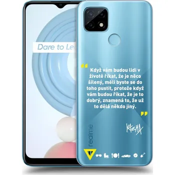 Pouzdro na mobilní telefon Picasee silikonový průhledný obal pro Realme C21 - Kazma - MĚLI BYSTE SE DO TOHO PUSTIT