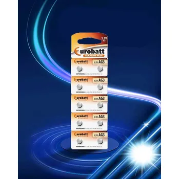 Článková baterie Deminas Výkonné alkalické baterie AG3 10 ks