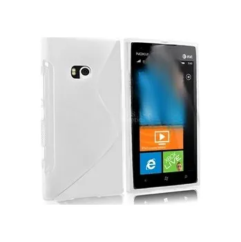 Pouzdro na mobilní telefon Silikonový obal Nokia 900 Lumia - bílý