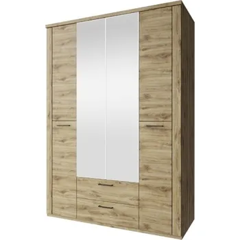 Dětská skříň DOORSET skříň se zrcadlem 4D2S dub navarra