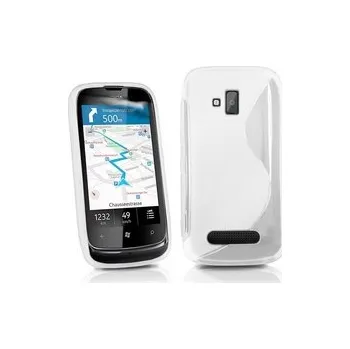 Pouzdro na mobilní telefon Silikonový obal Nokia 610 Lumia - bílý