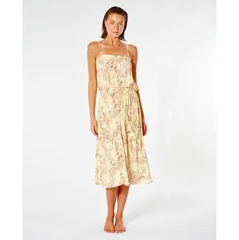 Dámské šaty šaty Rip Curl PLAYABELLA MIDI DRESS Light Yellow velikost L