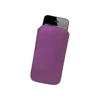 Pouzdro na mobilní telefon Kožená kapsička iPhone, iPod Touch - fialová