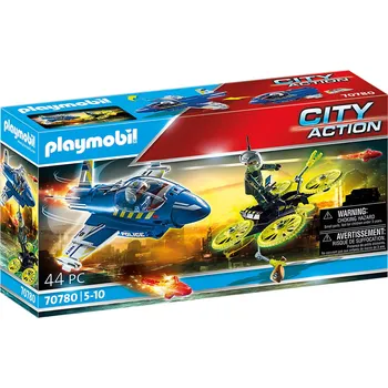 Stavebnice Playmobil Playmobil 70780 Policejní tryskáč: Pronásledování dronu