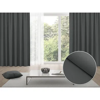 ubrus Zatemňovací závěs Blackout BKU-119 Antracitově šedý - šířka 270 cm 270x140 cm