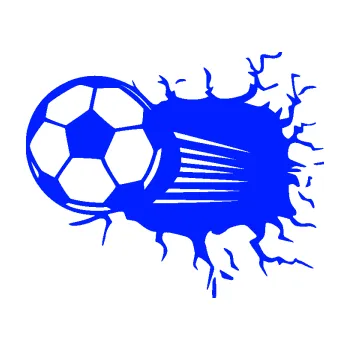 Samolepící dekorace SAMOLEPKA Fotbalový míč 005 levá (19 - modrá dynamic) NA AUTO, NÁLEPKA, FÓLIE, POLEP, TUNING, VLASTNÍ TEXT, TISK, AUTOSAMOLEPKY.cz, POLEPY, OBRÁZEK, LOGO, SAMOLEPKY