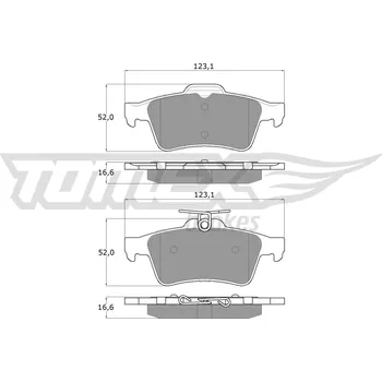 Brzdová destička Sada brzdových destiček, kotoučová brzda TOMEX Brakes TX 14-28