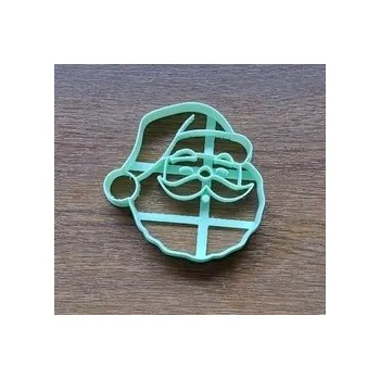 Vánoční dekorace Vykrajovátko - SANTA s čepicí