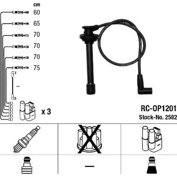 Zapalovací kabel Sada kabelů pro zapalování NGK 2582