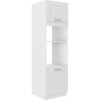 Šatní skříň Vysoká skříň na vestavnou troubu a mikrovlnku LUNNA BÍLÁ 60 DPM-210 2F