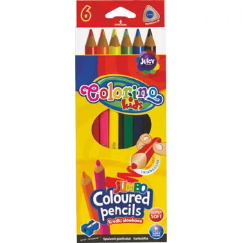 omalovánky Trojhranné pastelky Colorino JUMBO - 6 barev
