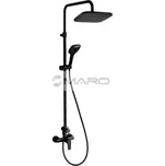 Novaservis Metalia 58 Set Sprchové baterie, rozteč 150 mm s hlavovou sprchou ECO, 3-polohovou ruční sprchou, se sprchovým příslušenstvím, černá, SET071/58,5