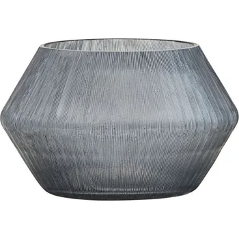 Svícen Skleněný svícen na čajovou svíčku průměr 13 cm CHUB House Doctor - šedý šedá