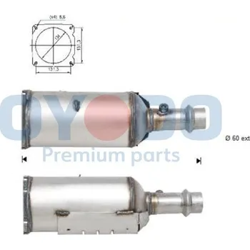 Filtr pevných částic Filtr sazových částic, výfukový systém OYODO 20N0021-OYO