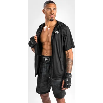 Sportovní síťovaná bunda Venum Electron 3.0 Dry Tech - krátký rukáv - Black Velikost: M