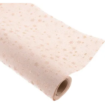 Vánoční dekorace Paper Design Juta - syntetická, vánoční 48cmx4,5m béžová s drob