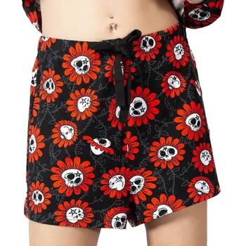 Dámské pyžamo kraťasy dámské (pyžamo) KILLSTAR - Gloom Bloom - Black - XL