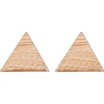 Náušnice Přívěskynakrk.cz Dřevěné náušnice TRIANGEL