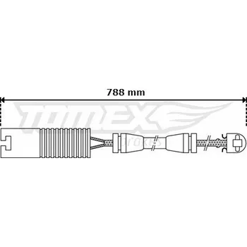 Brzdová destička Výstražný kontakt, opotřebení obložení TOMEX Brakes TX 30-29