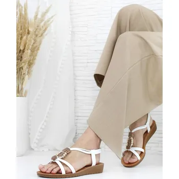 Dámské sandále Cathay moda Bílé letní sandály 6008-2WH Velikost: 39