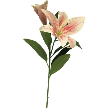 umělá květina Umělá květina, lilie-lilium Ruben x2 růžový/krémový 74 cm