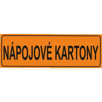 Značení Nápojové kartony- text bez symbolu samolepící vinylová fólie 300 x 100 mm