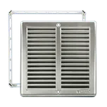 Čtyřhranná nerezová mřížka se síťkou proti hmyzu s plastovým rámečkem Rozměr [mm]: 150 x 150 150 x 150 / 250 x 250