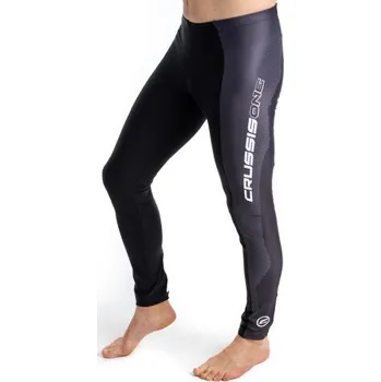 Pánské legíny Elastické kalhoty CRUSSIS – ONE pánské černá/bílá L