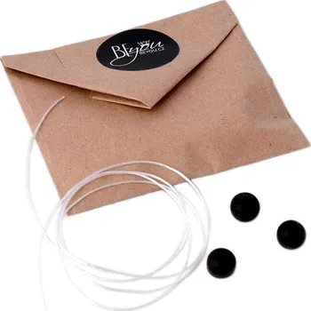 Korálky a gumička k partnerským náramkům černé