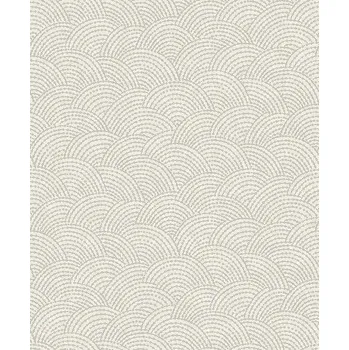 Tapeta Šedo-stříbrná geometrická vliesová tapeta na zeď BZ3313, Belize, Grandeco