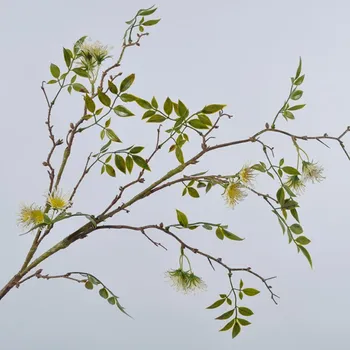 umělá květina Umělé květina, Plamének - clematis větev zlutý 109 cm