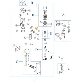 Pohon brány Nice BMG1697MHR07.45673 předního kryt WALKY spodní část těla